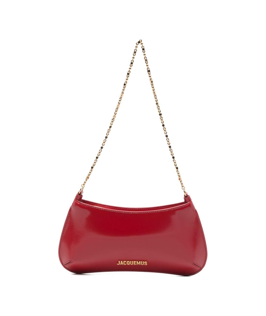 JACQUEMUS Красная сумка через плечо из лакированной кожи, фото 2