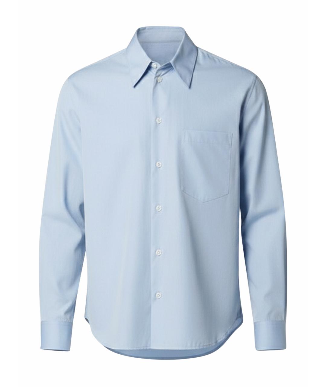 JIL SANDER Голубая хлопковая кэжуал рубашка, фото 1