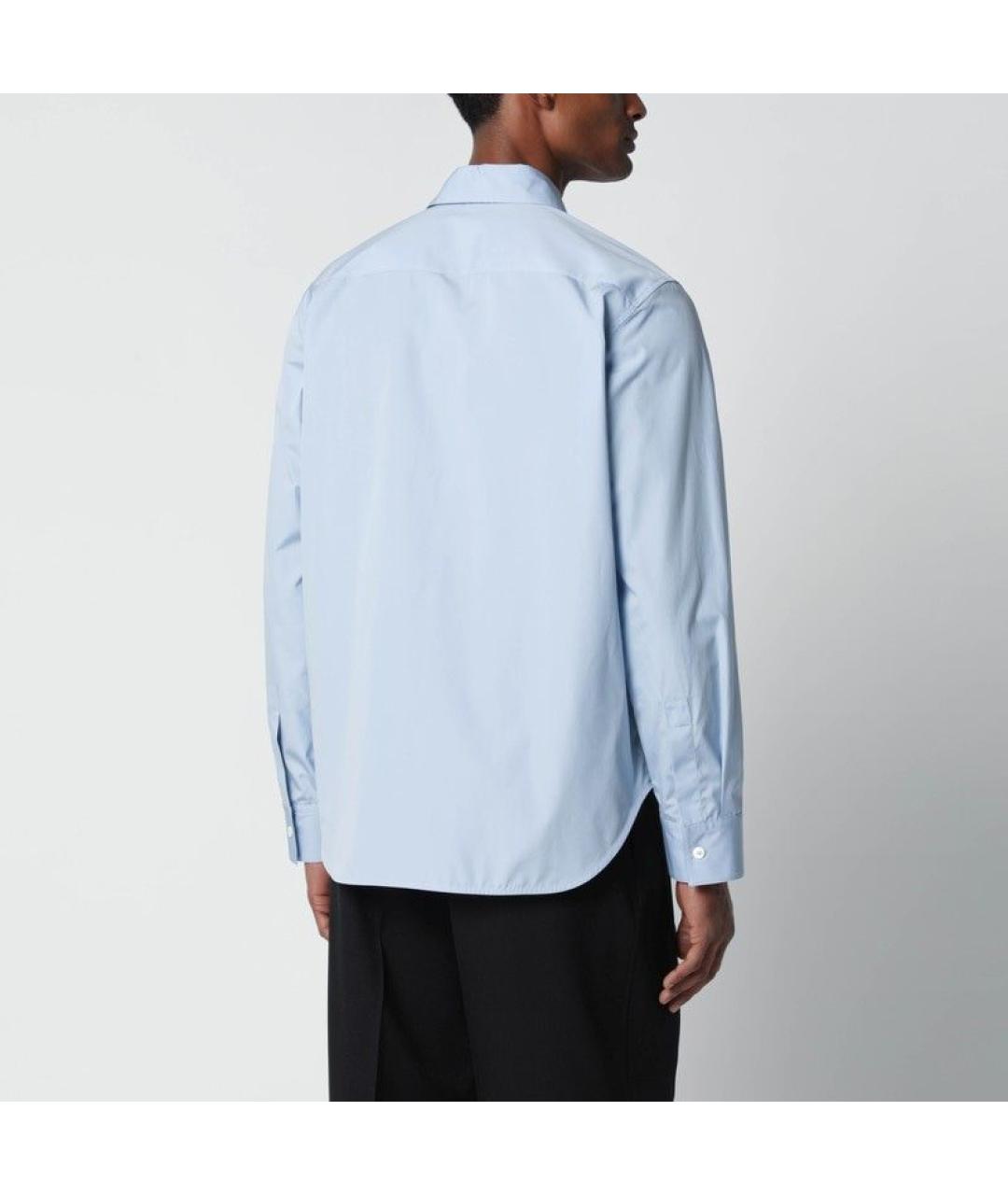 JIL SANDER Голубая хлопковая кэжуал рубашка, фото 2
