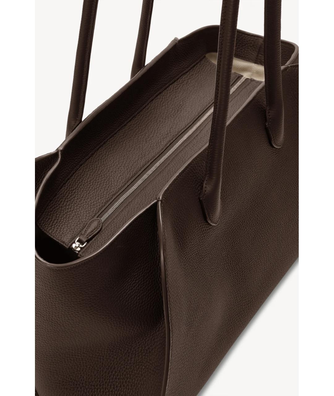 THE ROW Коричневая кожаная сумка тоут, фото 5