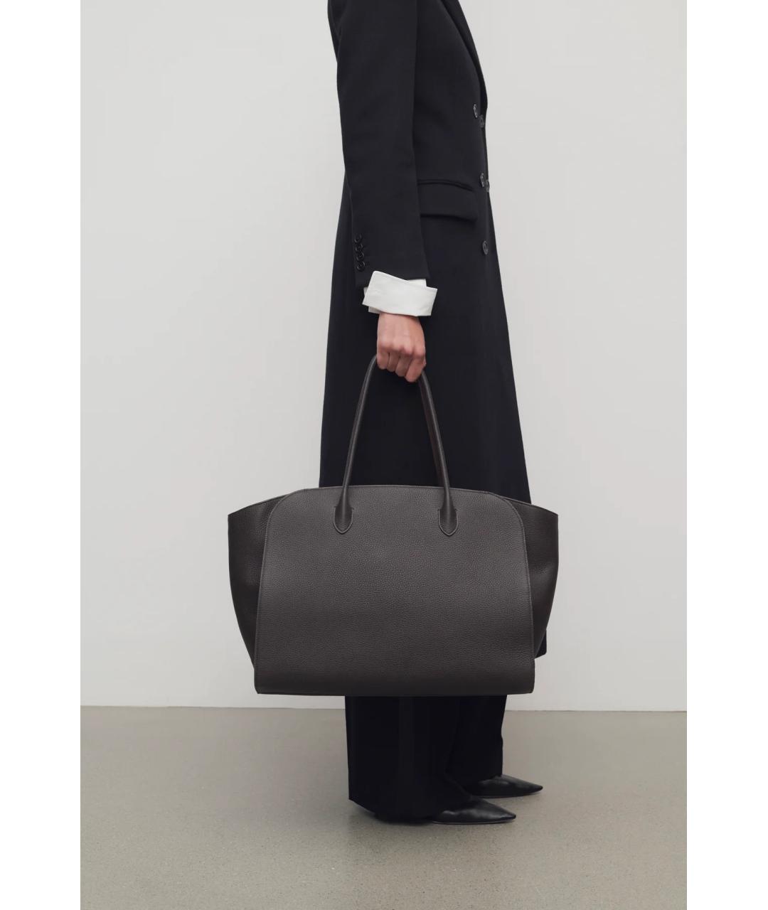 THE ROW Коричневая кожаная сумка тоут, фото 2