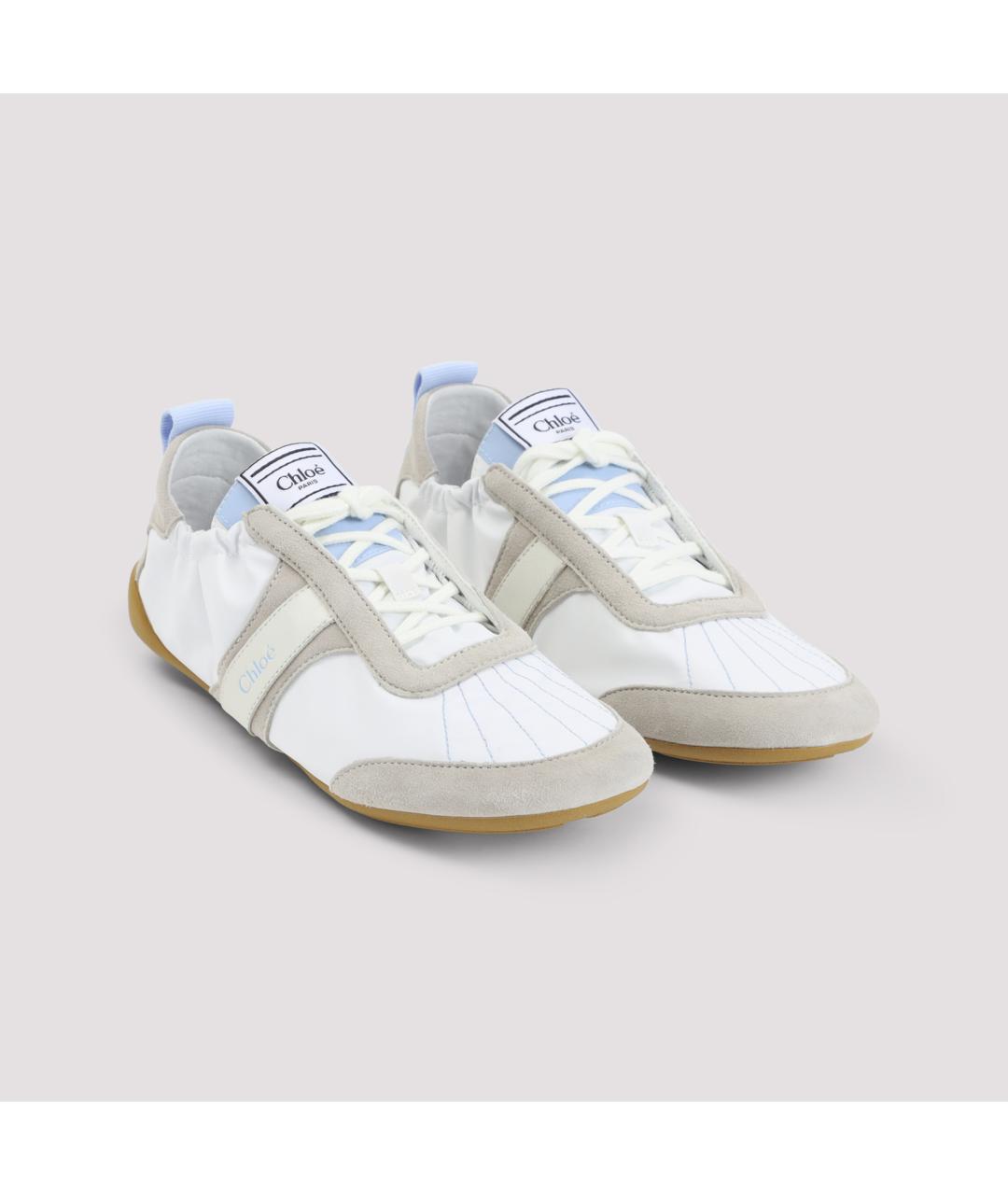 CHLOE Белые текстильные кроссовки, фото 4