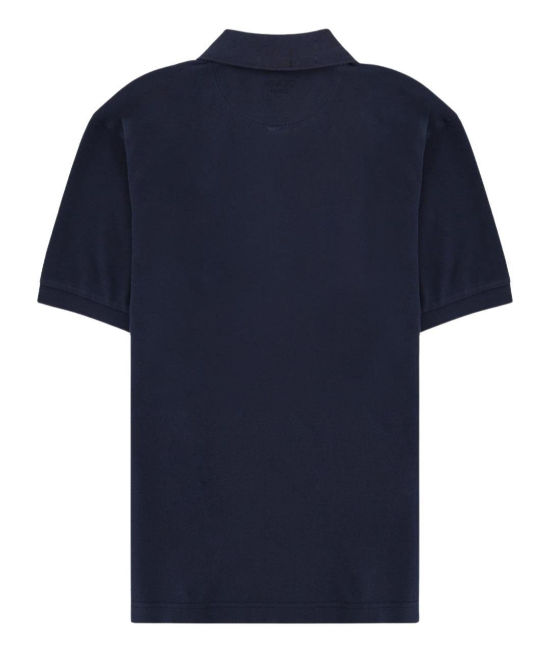 KENZO Темно-синее хлопковое поло с коротким рукавом, фото 2