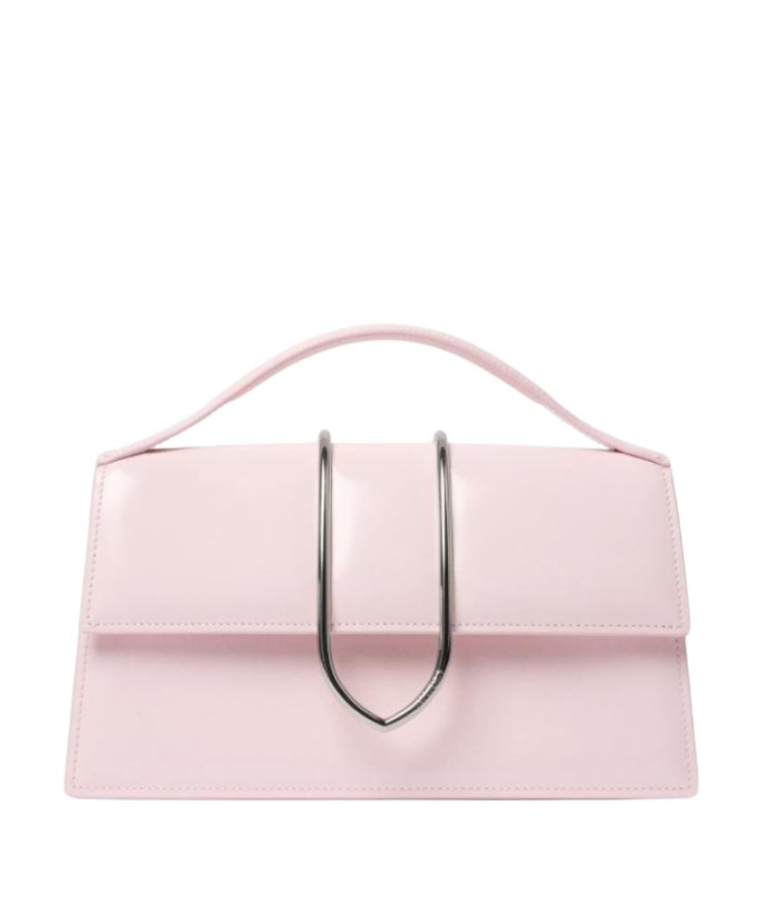 JACQUEMUS Розовая кожаная сумка через плечо, фото 1