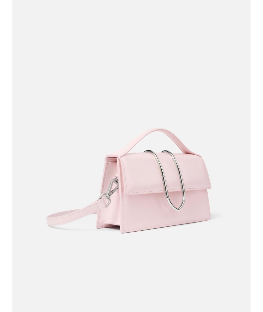 JACQUEMUS Розовая кожаная сумка через плечо, фото 3