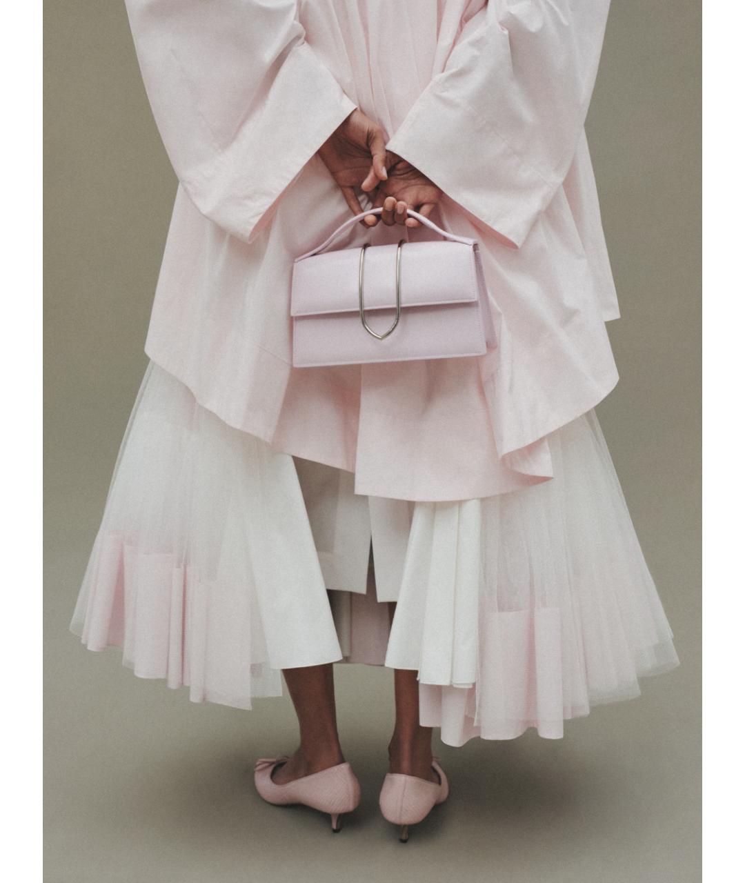 JACQUEMUS Розовая кожаная сумка через плечо, фото 2