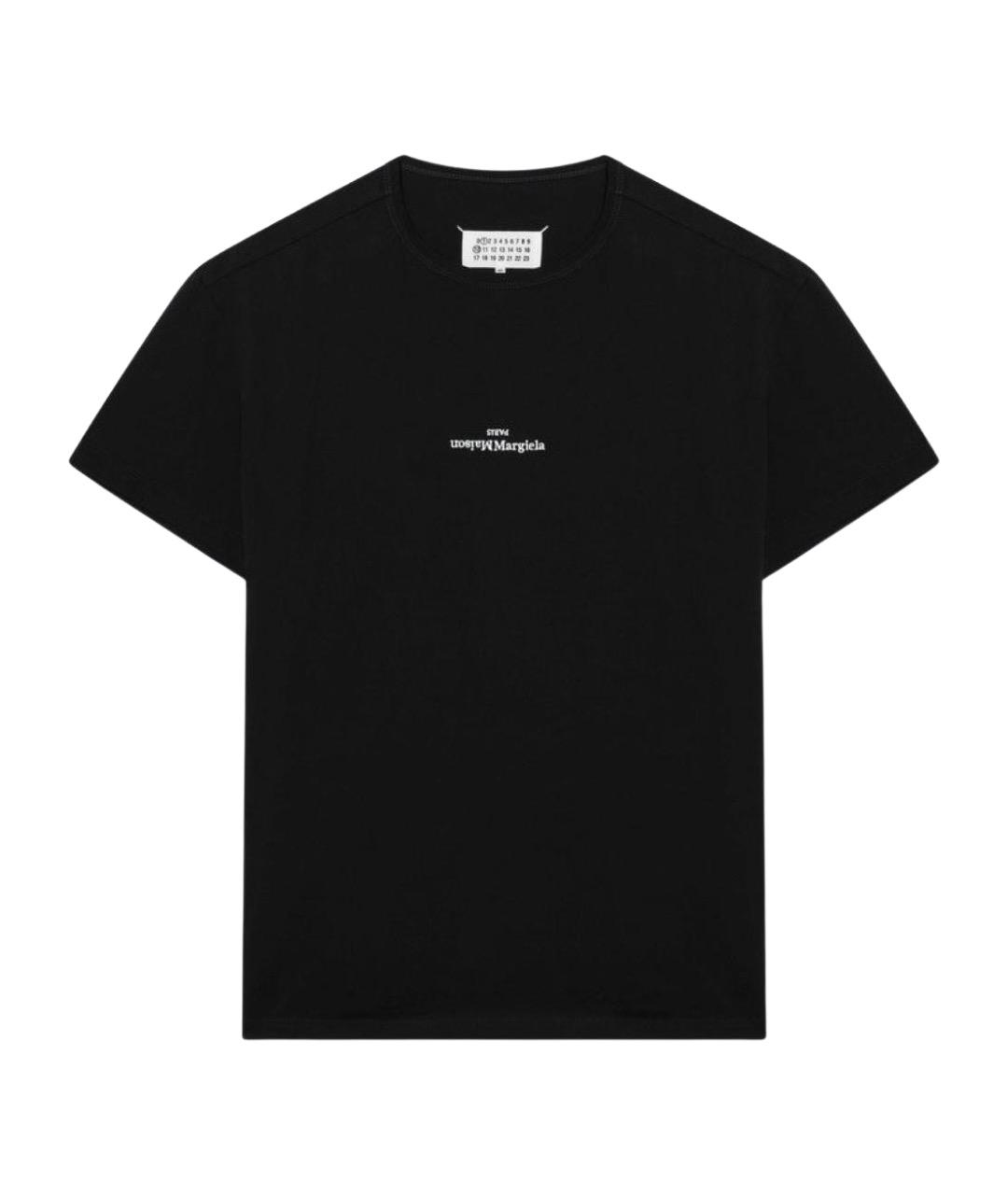 MAISON MARGIELA Черная хлопковая футболка, фото 1