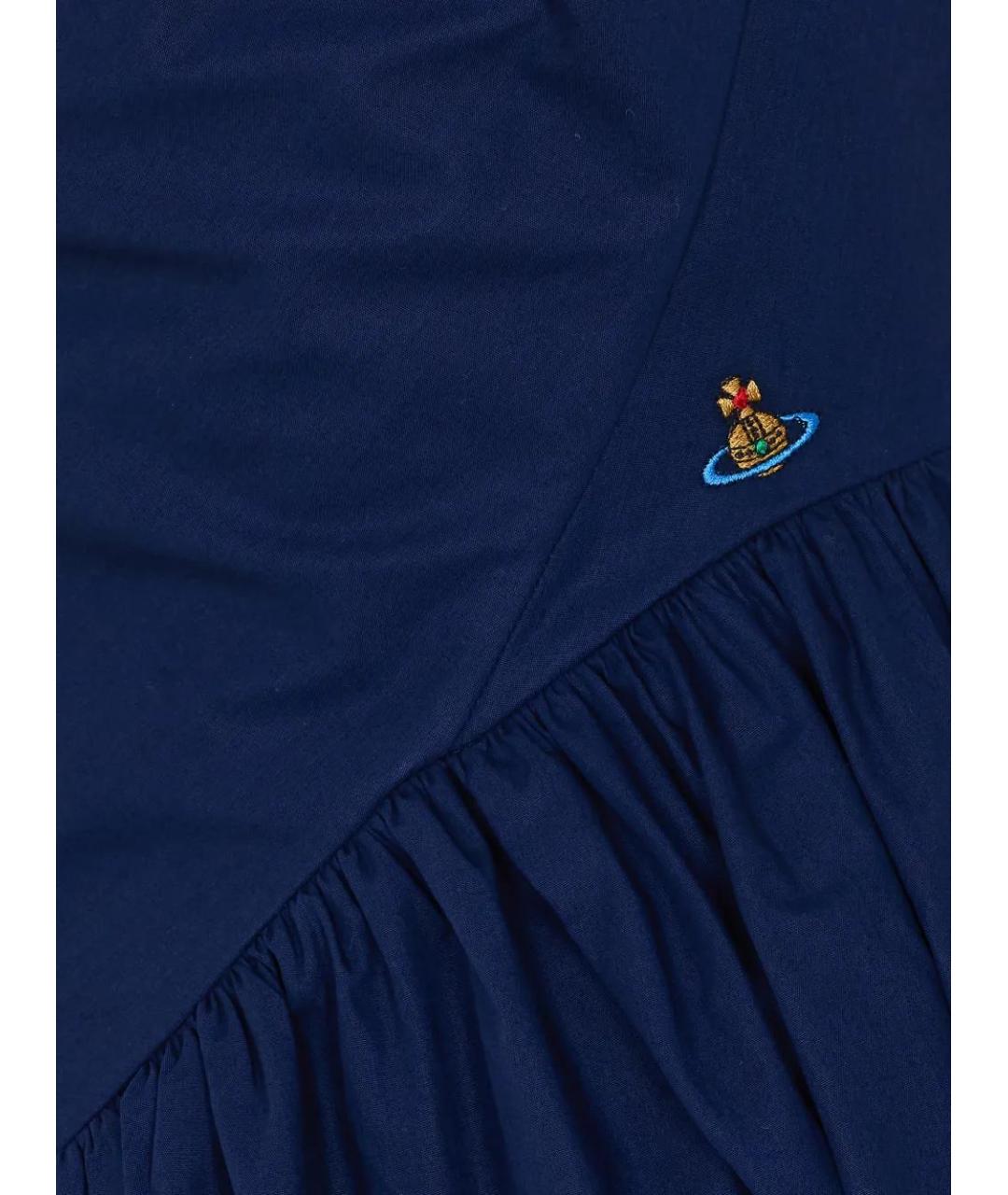 VIVIENNE WESTWOOD Синее хлопковое коктейльное платье, фото 3