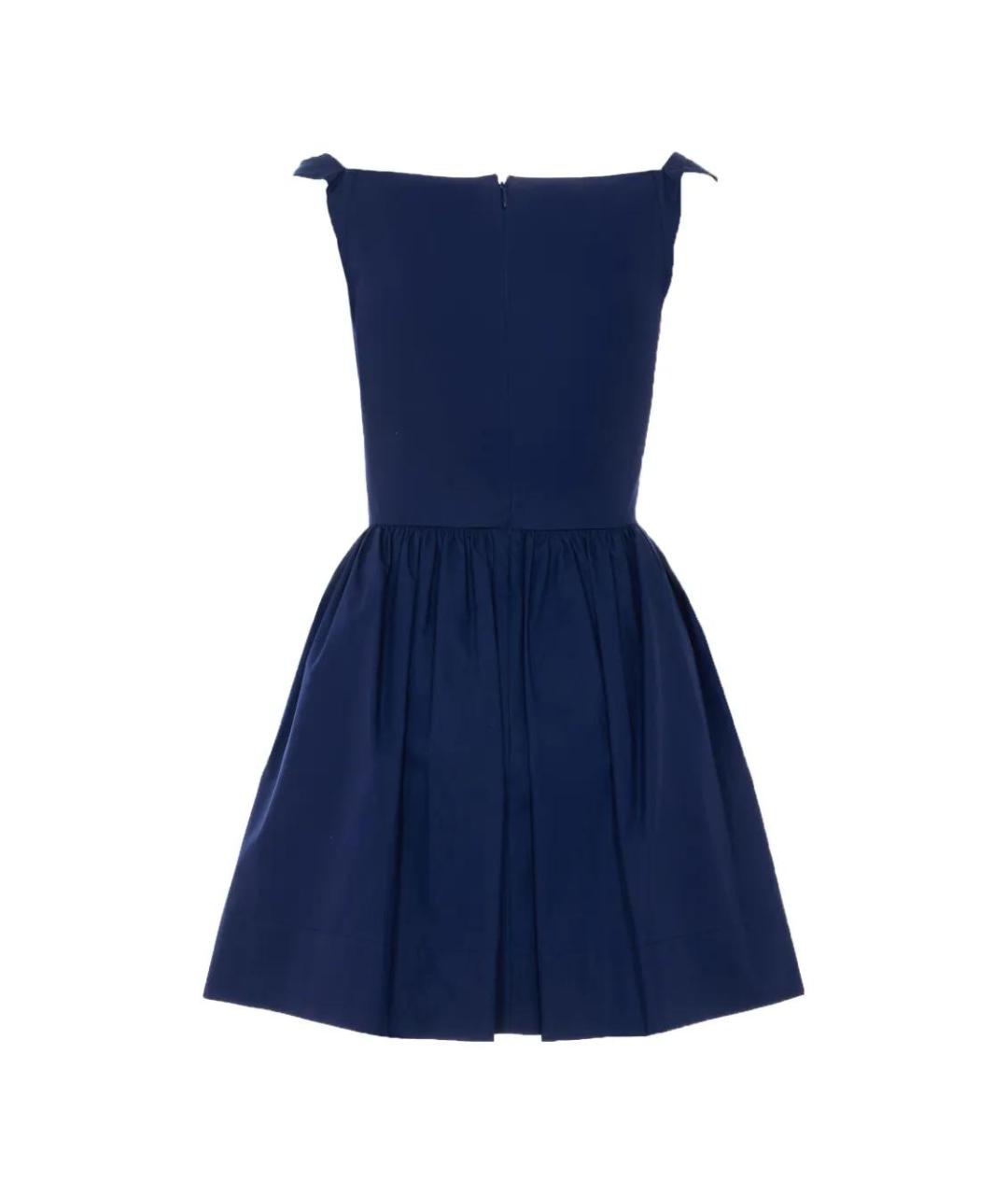 VIVIENNE WESTWOOD Синее хлопковое коктейльное платье, фото 2