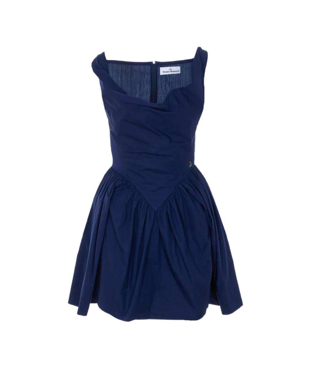 VIVIENNE WESTWOOD Синее хлопковое коктейльное платье, фото 1