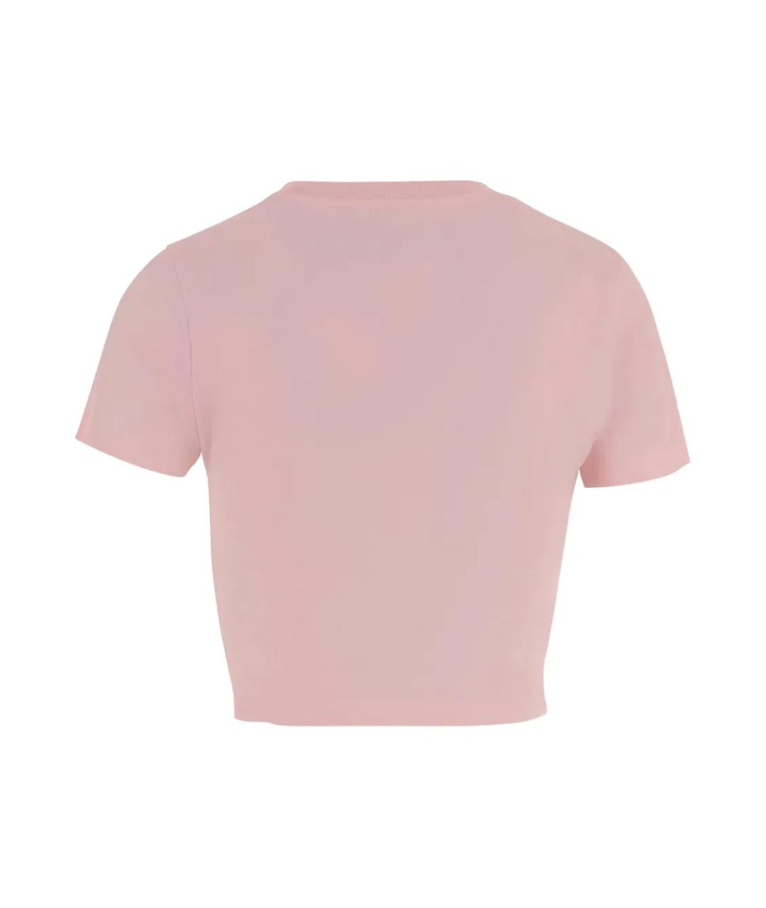 CASABLANCA Розовая хлопковая футболка, фото 2