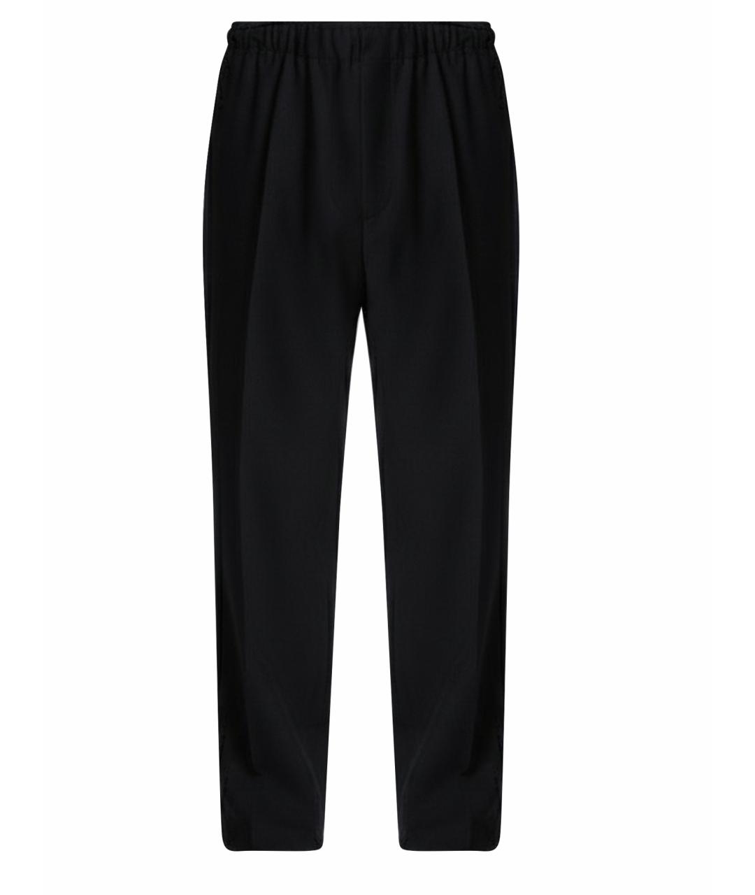 JIL SANDER Черные полиэстеровые повседневные брюки, фото 1