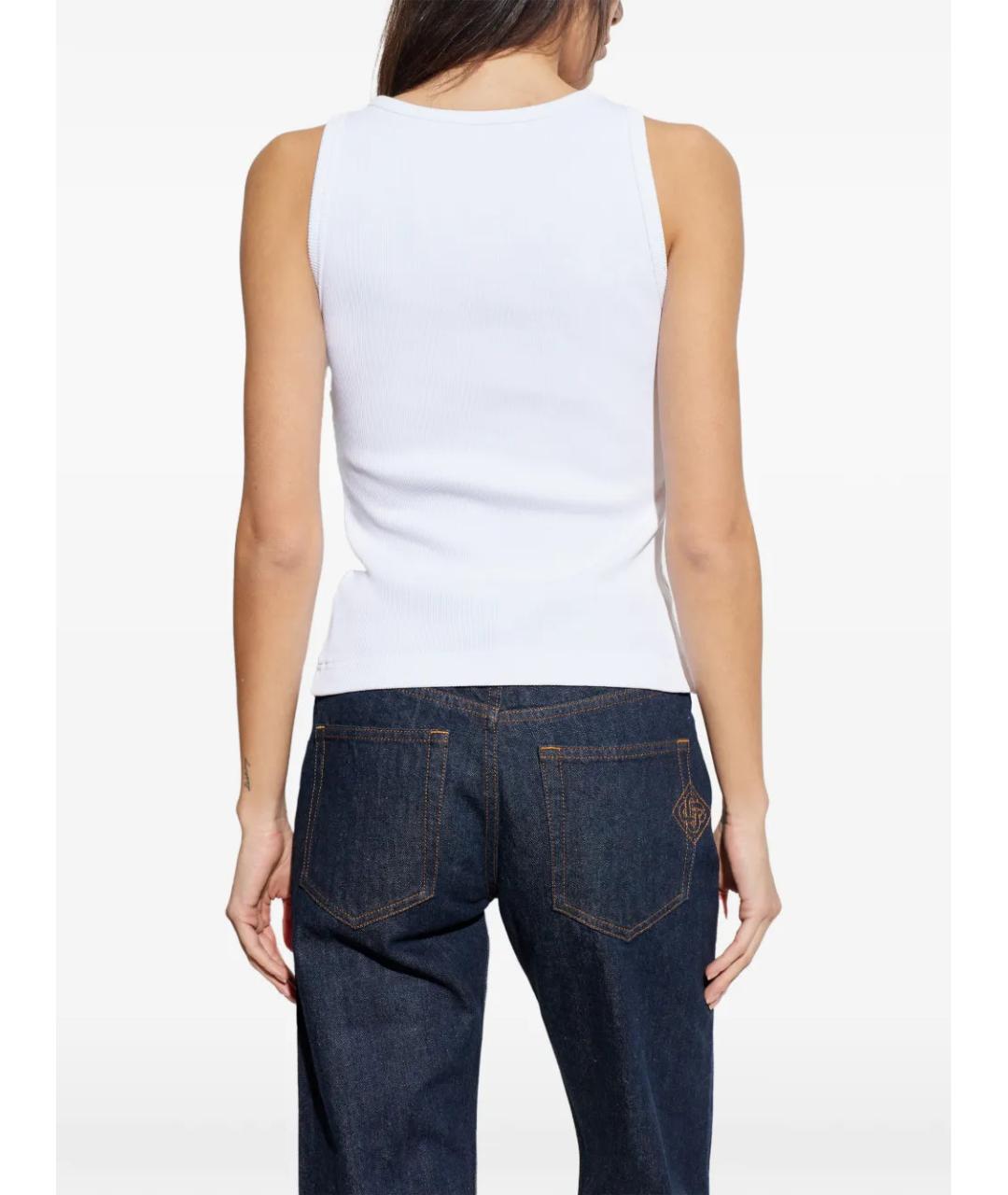 CASABLANCA Белая хлопковая майка, фото 4