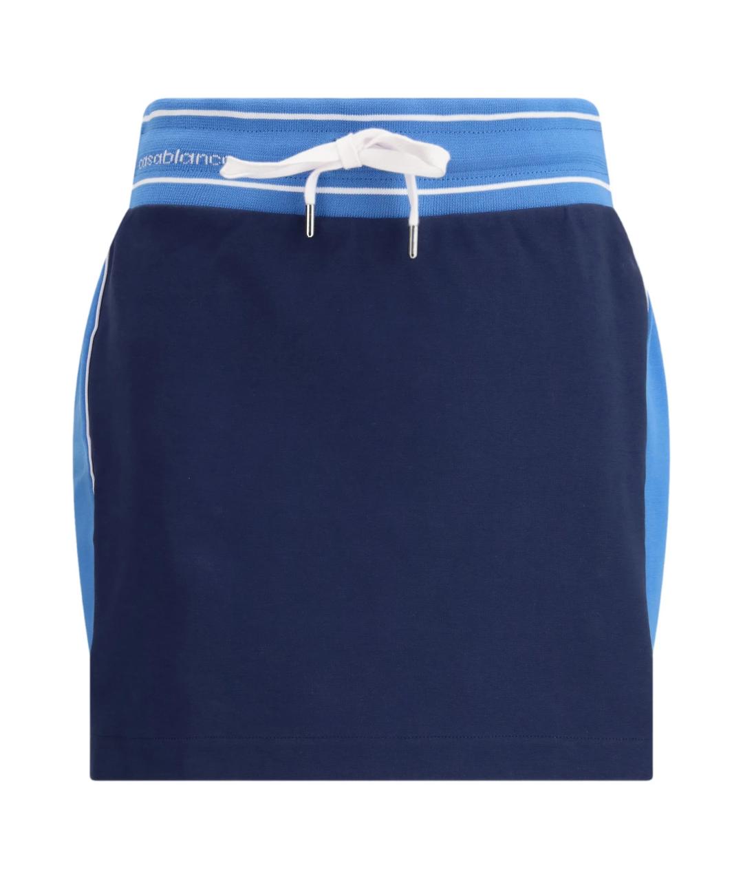 CASABLANCA Синяя хлопковая юбка мини, фото 1