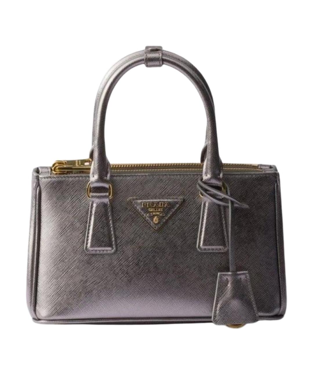 PRADA Серая кожаная сумка тоут, фото 1