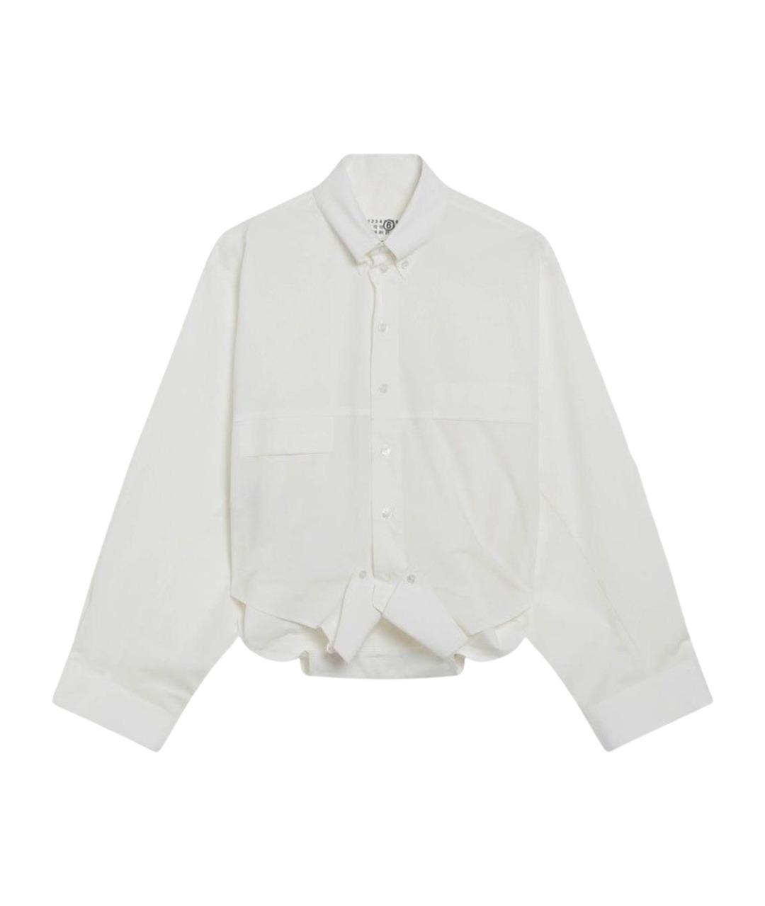 MM6 MAISON MARGIELA Белая хлопковая рубашка, фото 1