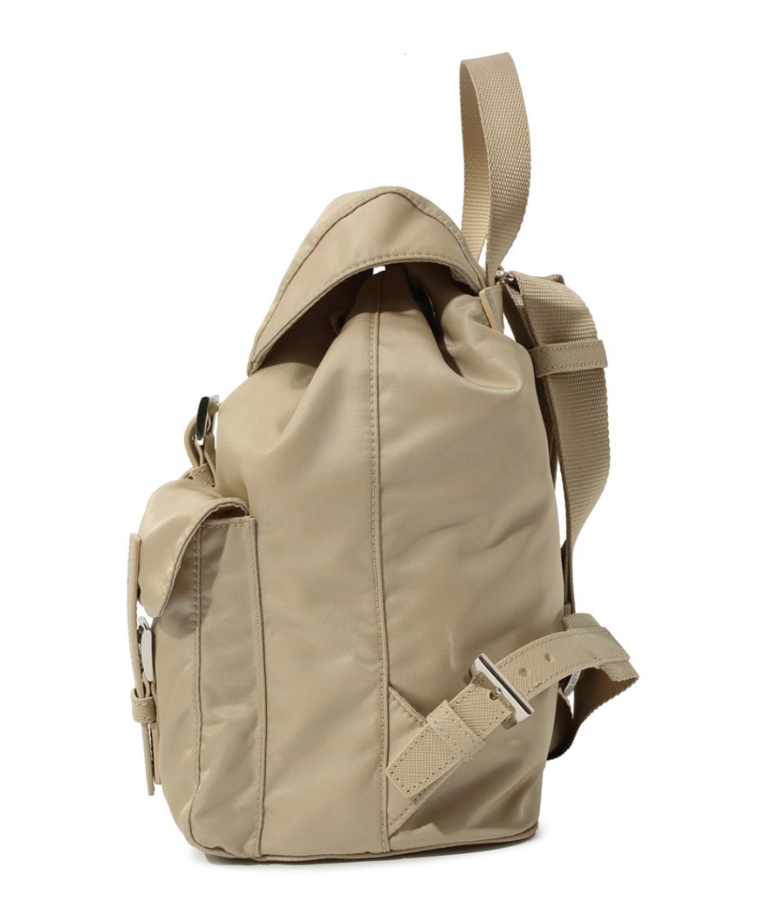 PRADA Бежевый синтетический рюкзак, фото 4