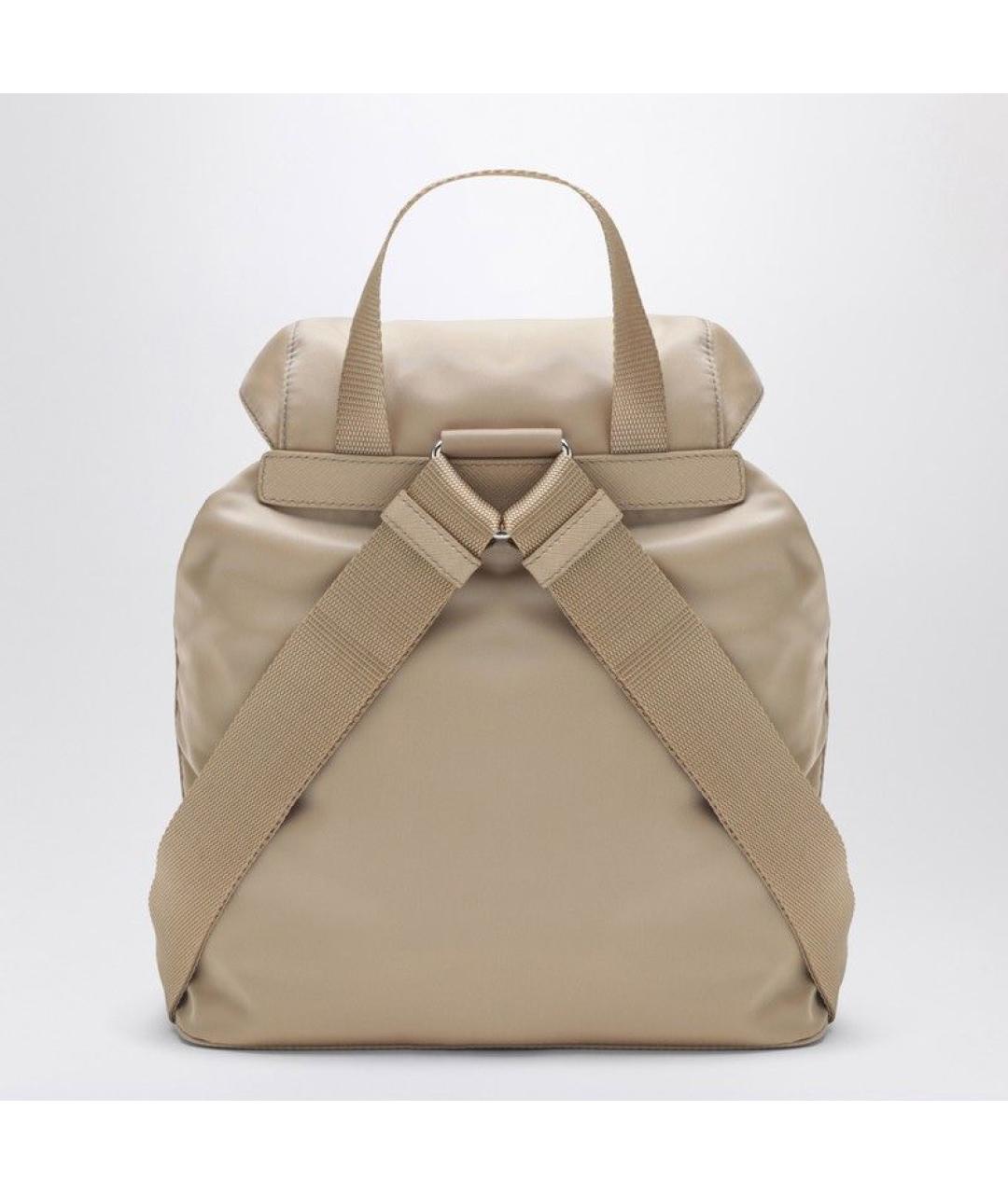 PRADA Бежевый синтетический рюкзак, фото 2