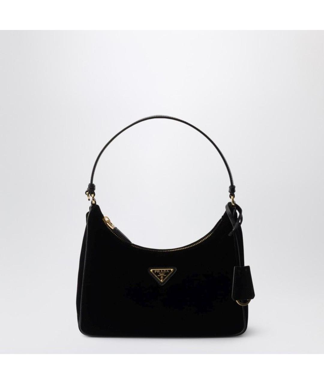 PRADA Черная бархатная сумка через плечо, фото 6