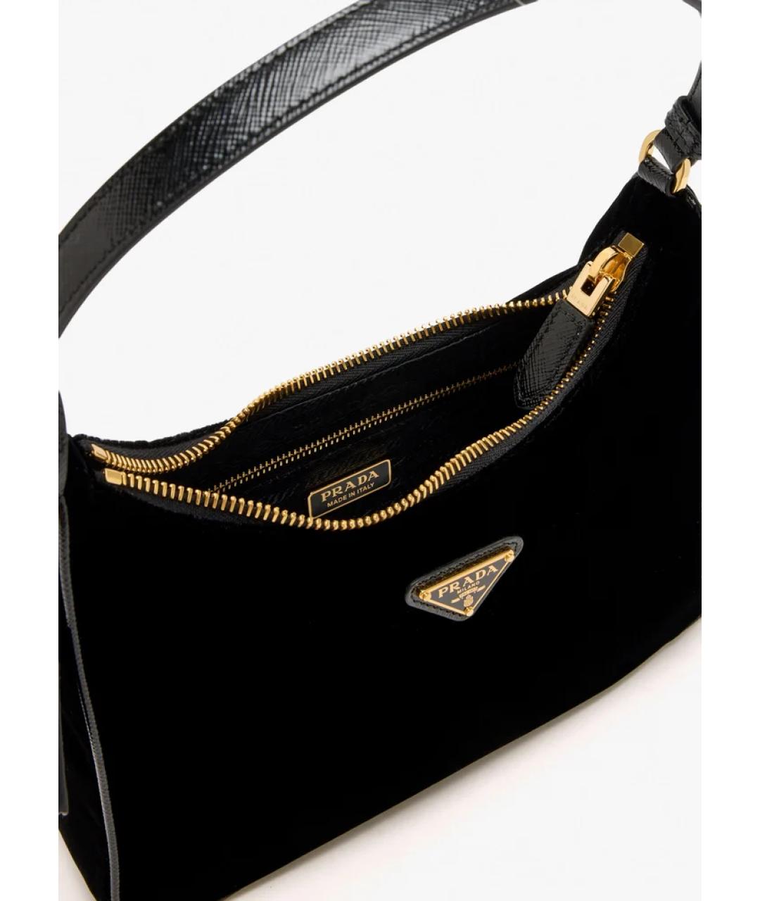 PRADA Черная бархатная сумка через плечо, фото 5