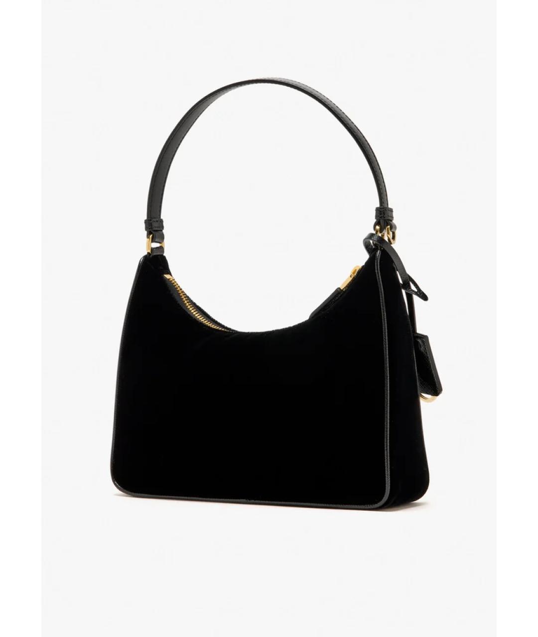 PRADA Черная бархатная сумка через плечо, фото 4