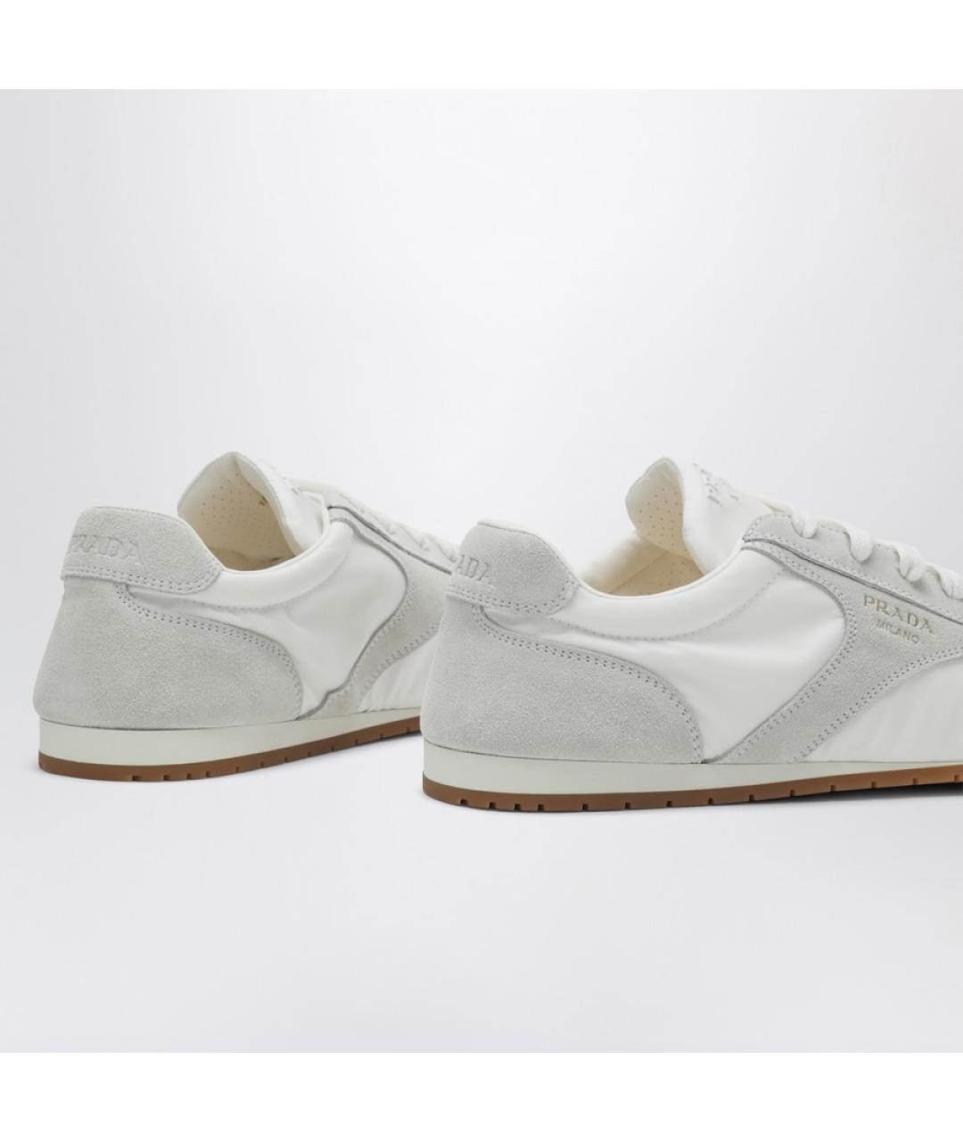 PRADA Белые замшевые кроссовки, фото 5