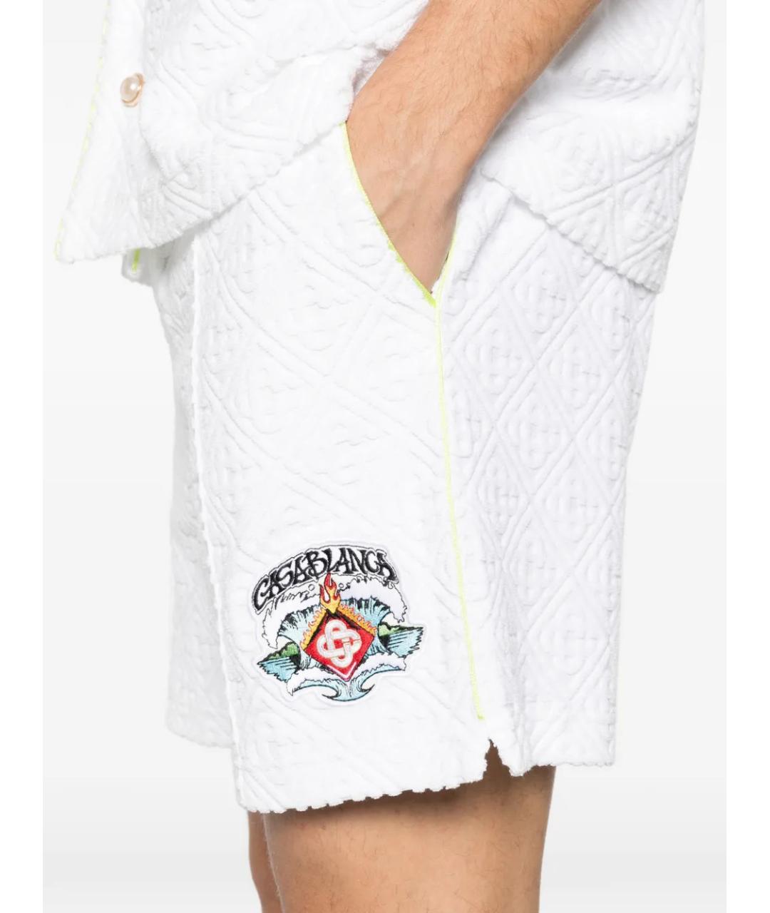 CASABLANCA Белые хлопковые шорты, фото 5