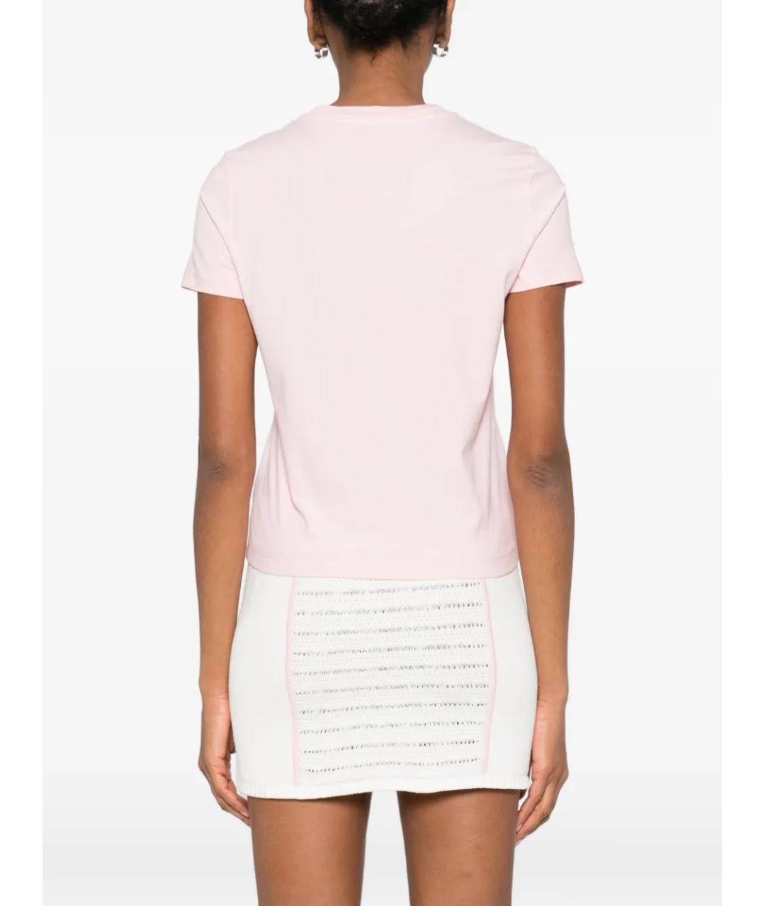 CASABLANCA Розовая хлопковая футболка, фото 4