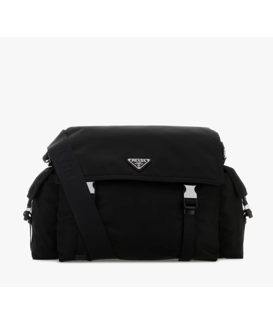 PRADA Черная тканевая сумка на плечо, фото 6