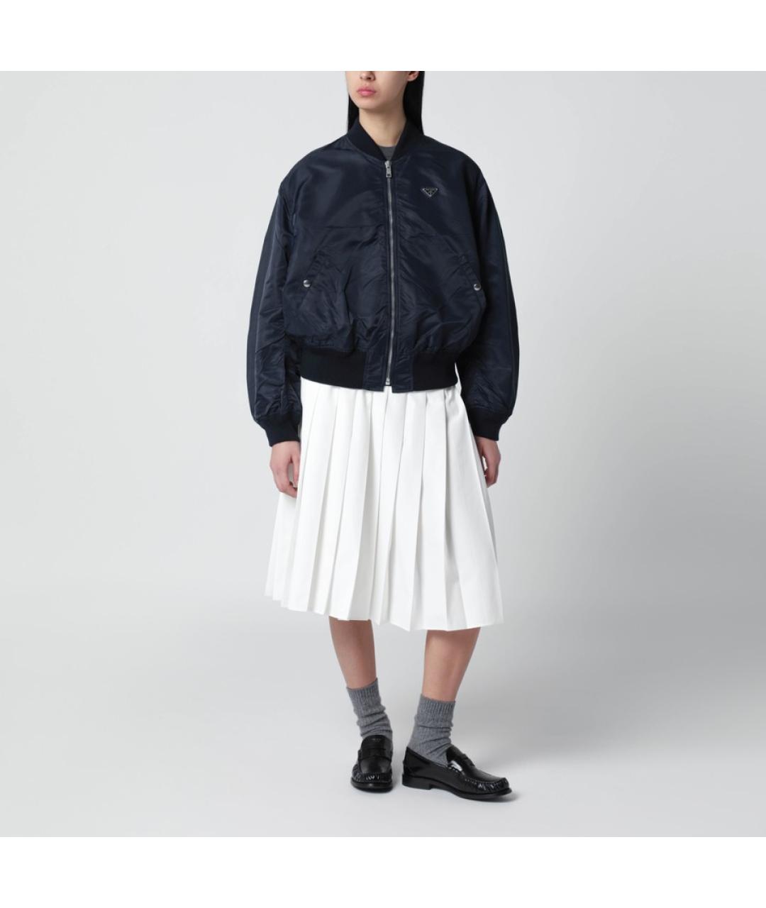 PRADA Синяя синтетическая куртка, фото 4