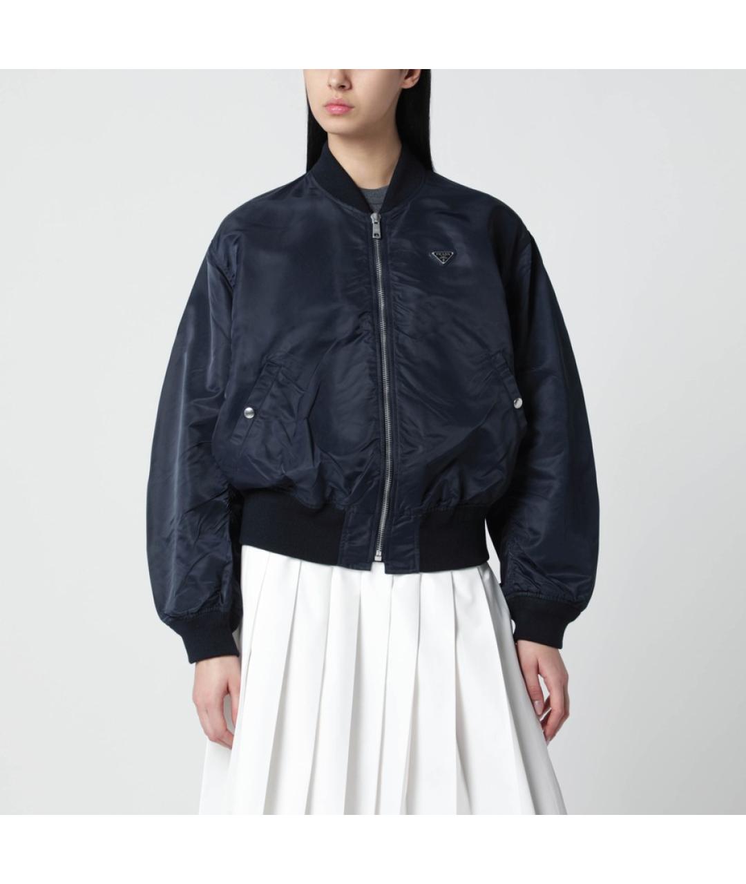 PRADA Синяя синтетическая куртка, фото 3