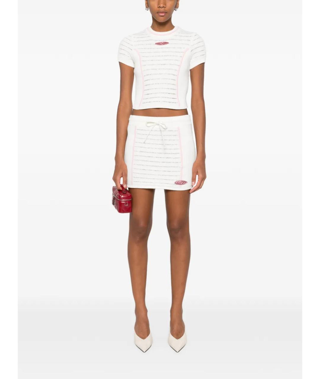 CASABLANCA Белая хлопковая футболка, фото 2