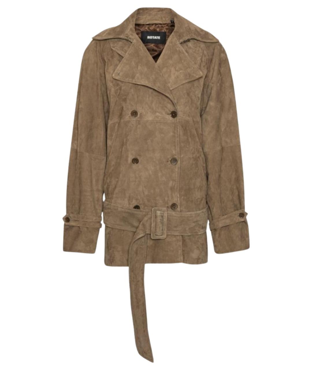 ROTATE Коричневая замшевая куртка, фото 1