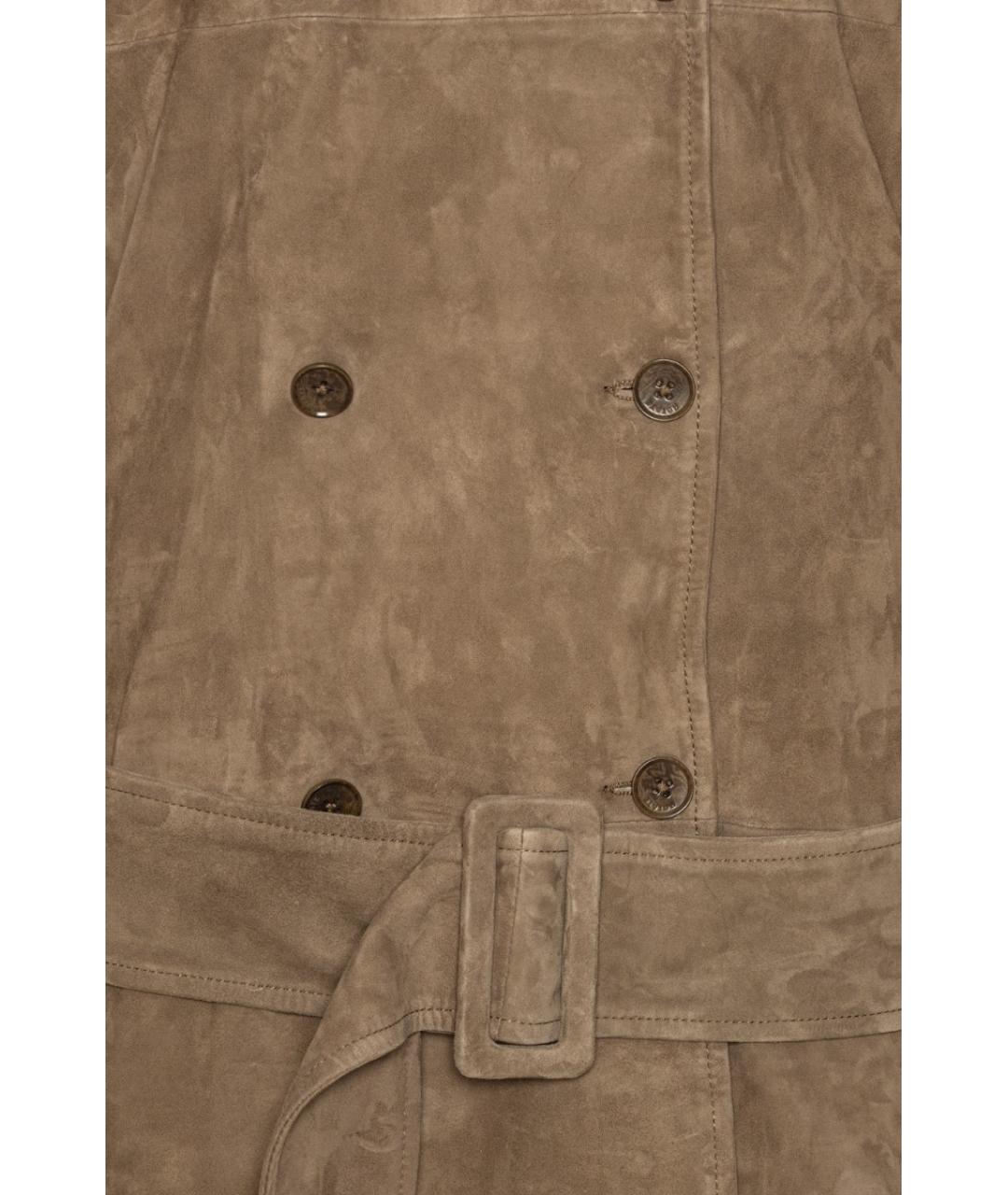 ROTATE Коричневая замшевая куртка, фото 3