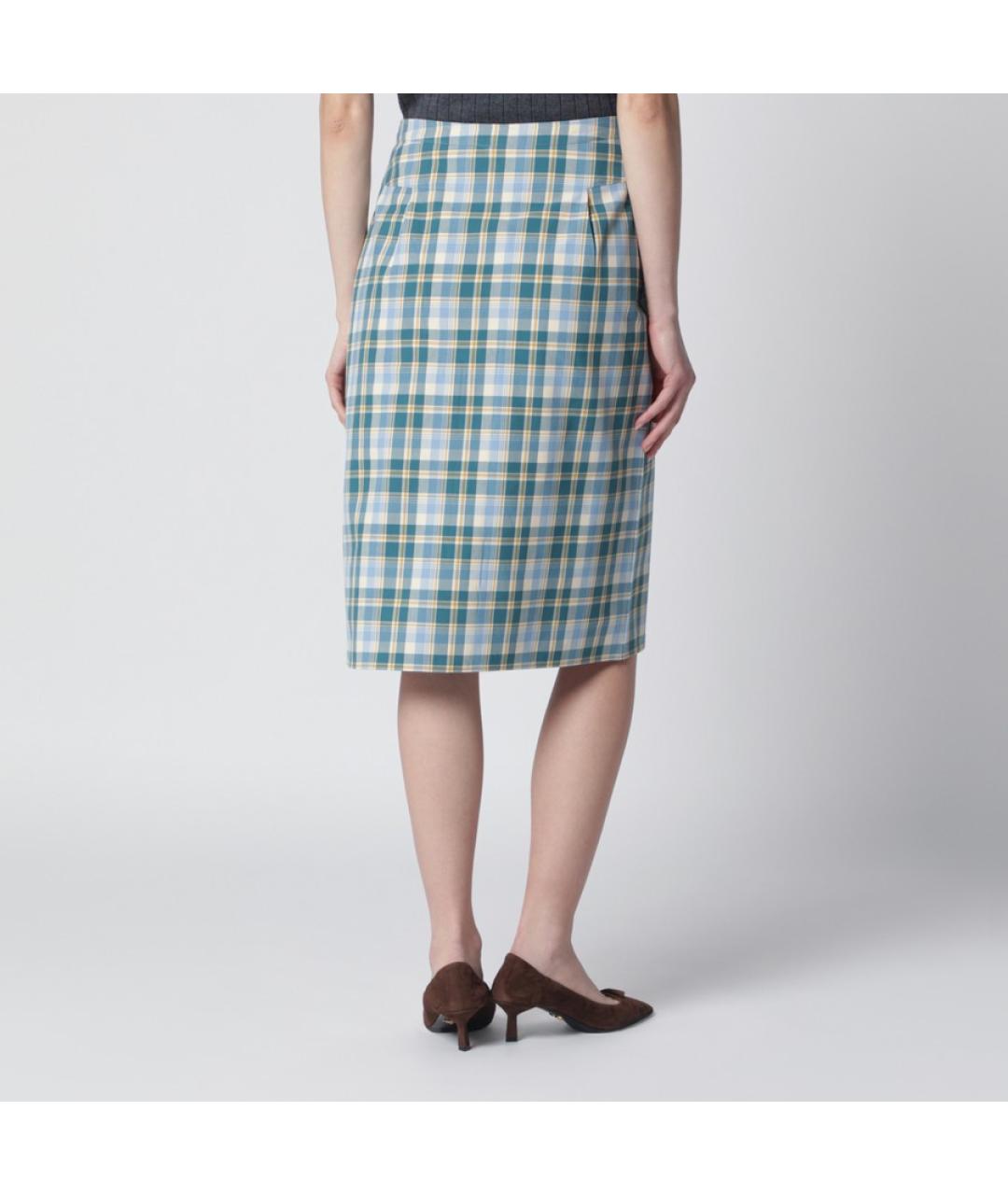 PRADA Мульти хлопковая юбка миди, фото 6