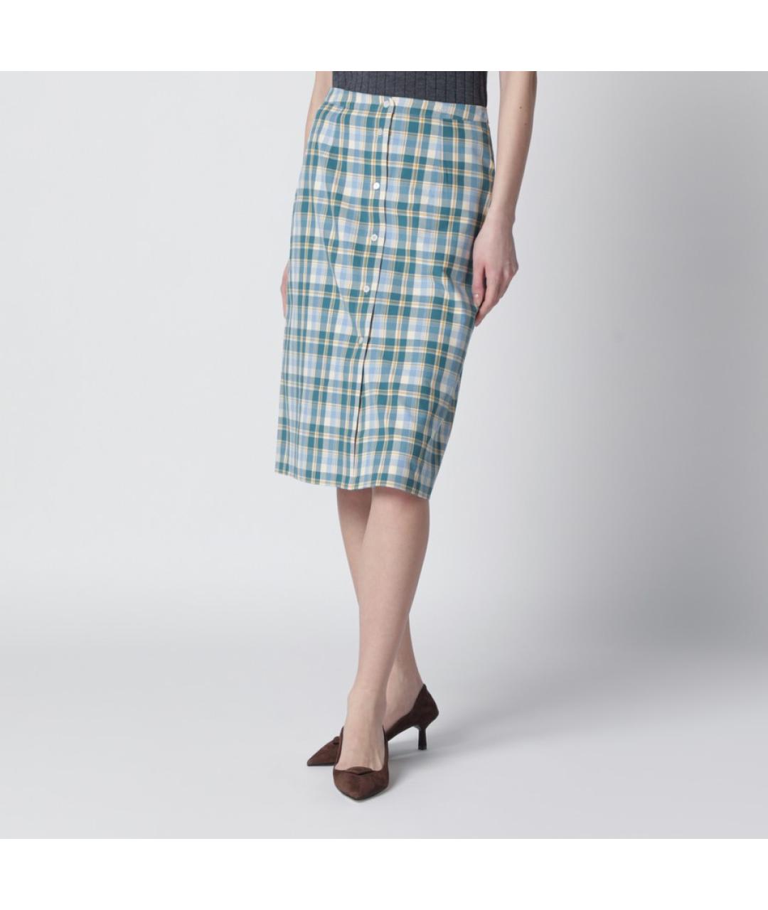 PRADA Мульти хлопковая юбка миди, фото 5