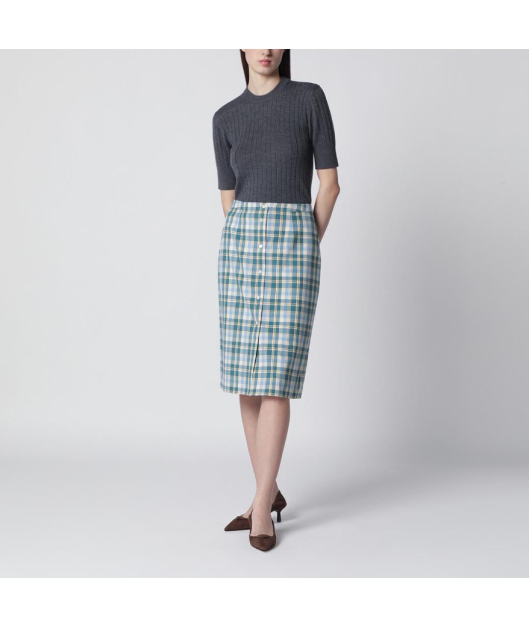 PRADA Мульти хлопковая юбка миди, фото 4