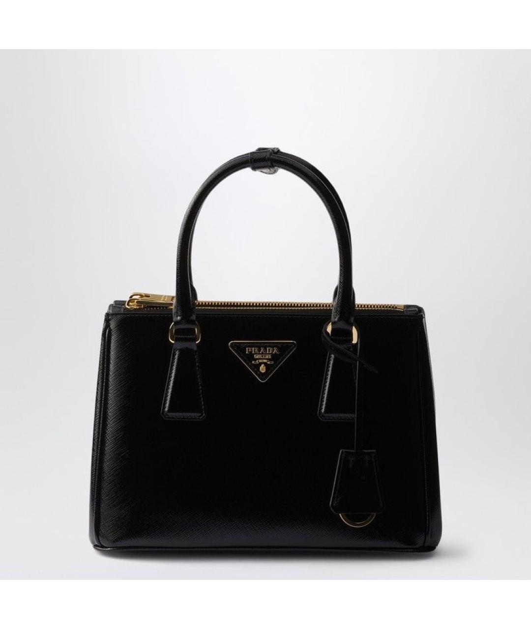 PRADA Черная кожаная сумка тоут, фото 3