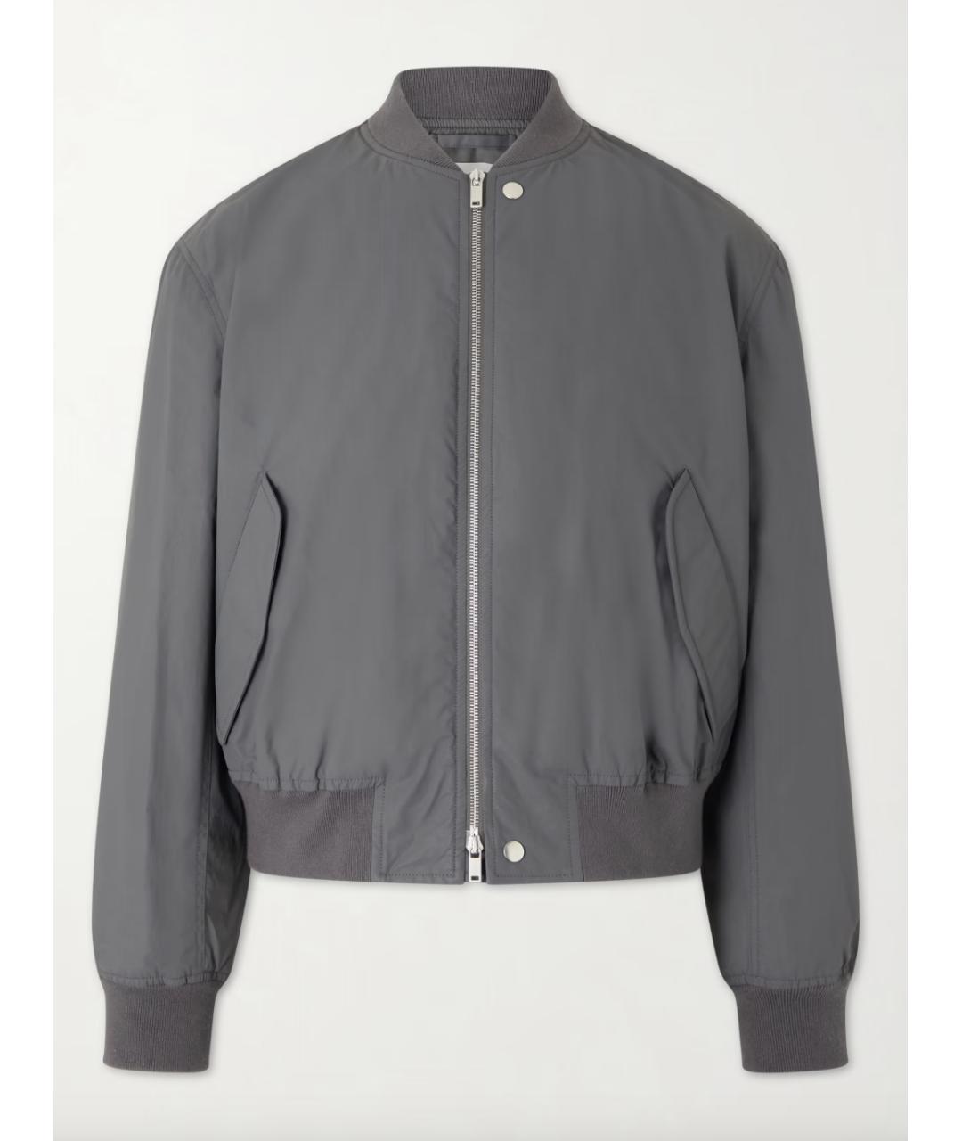 JIL SANDER Серая хлопковая куртка, фото 4