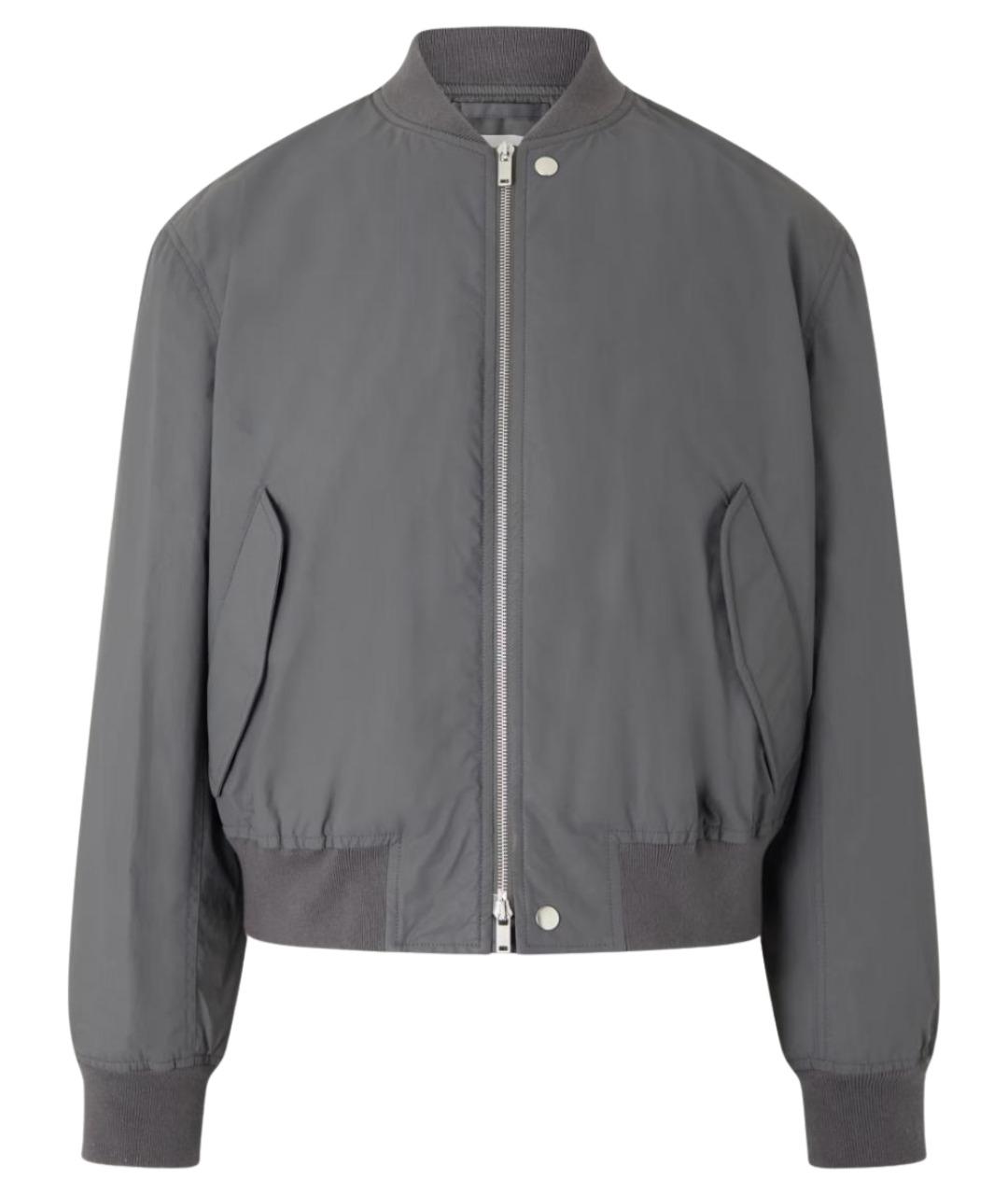 JIL SANDER Серая хлопковая куртка, фото 1