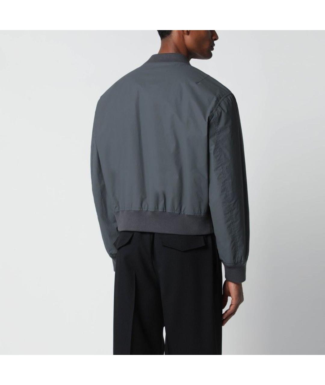 JIL SANDER Серая хлопковая куртка, фото 3