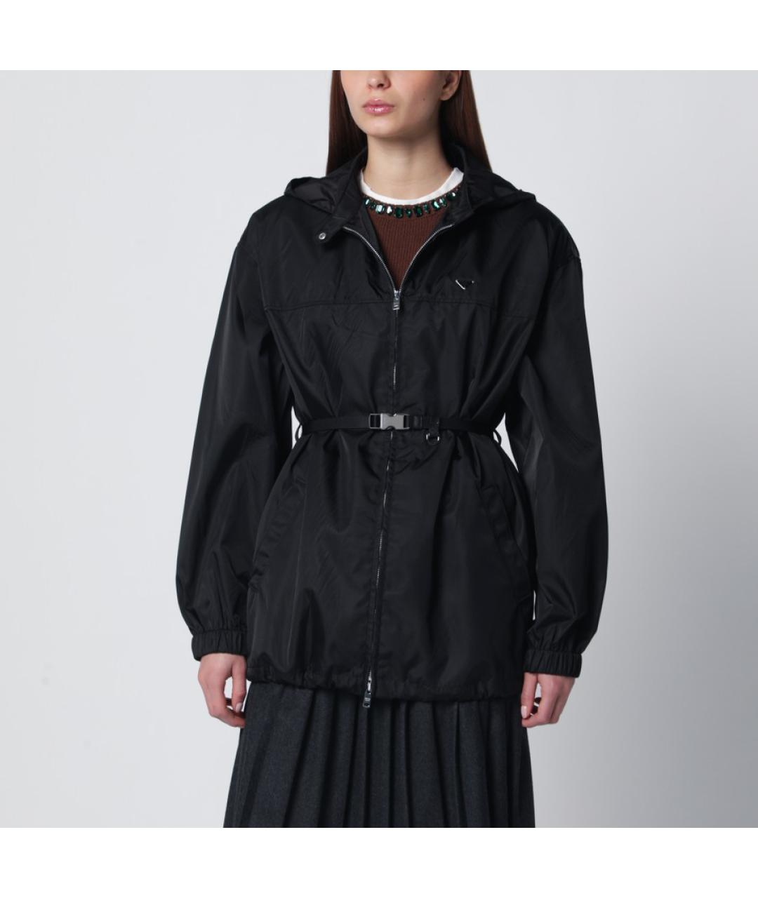 PRADA Черная синтетическая куртка, фото 3