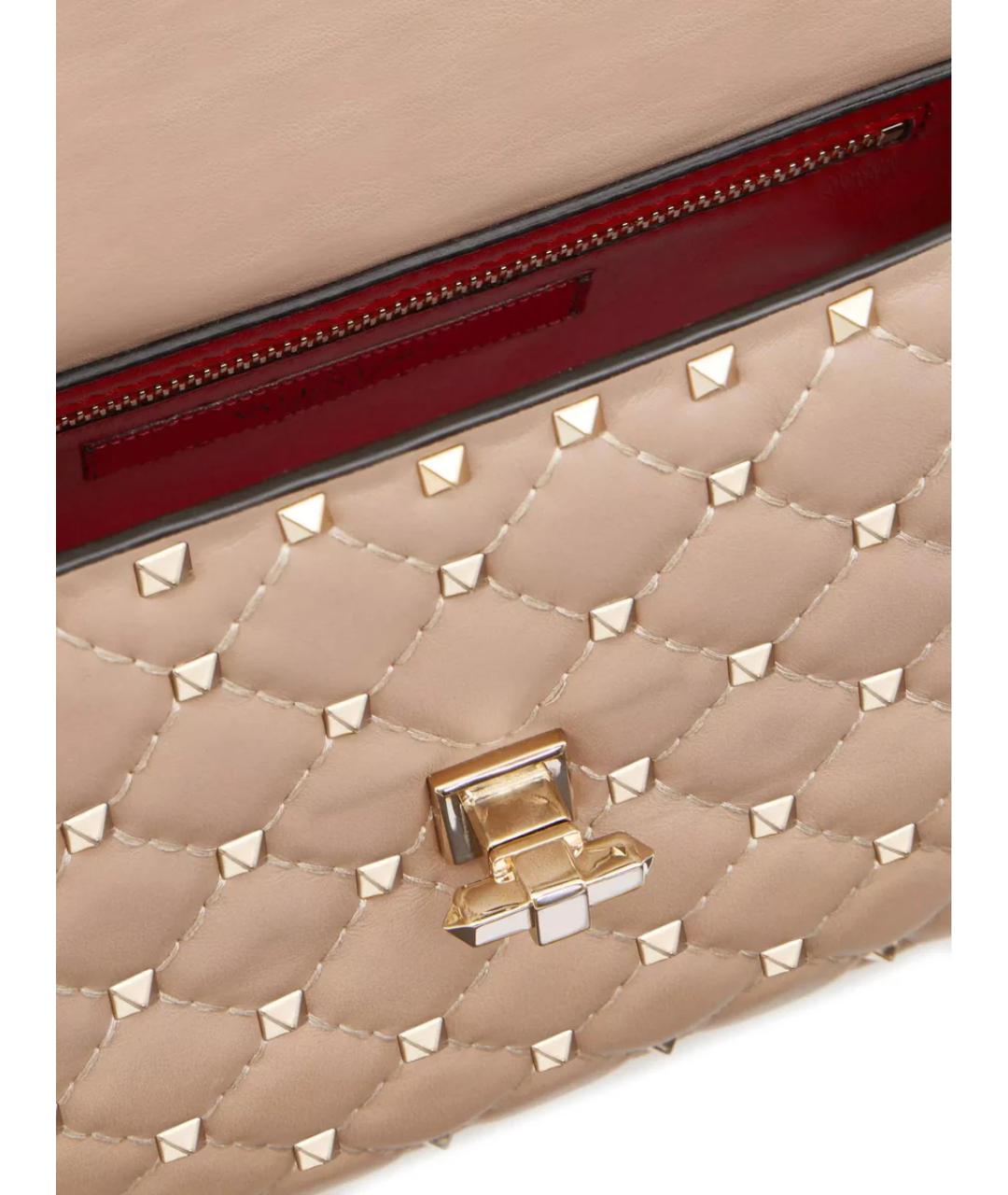 VALENTINO Розовая кожаная сумка через плечо, фото 4