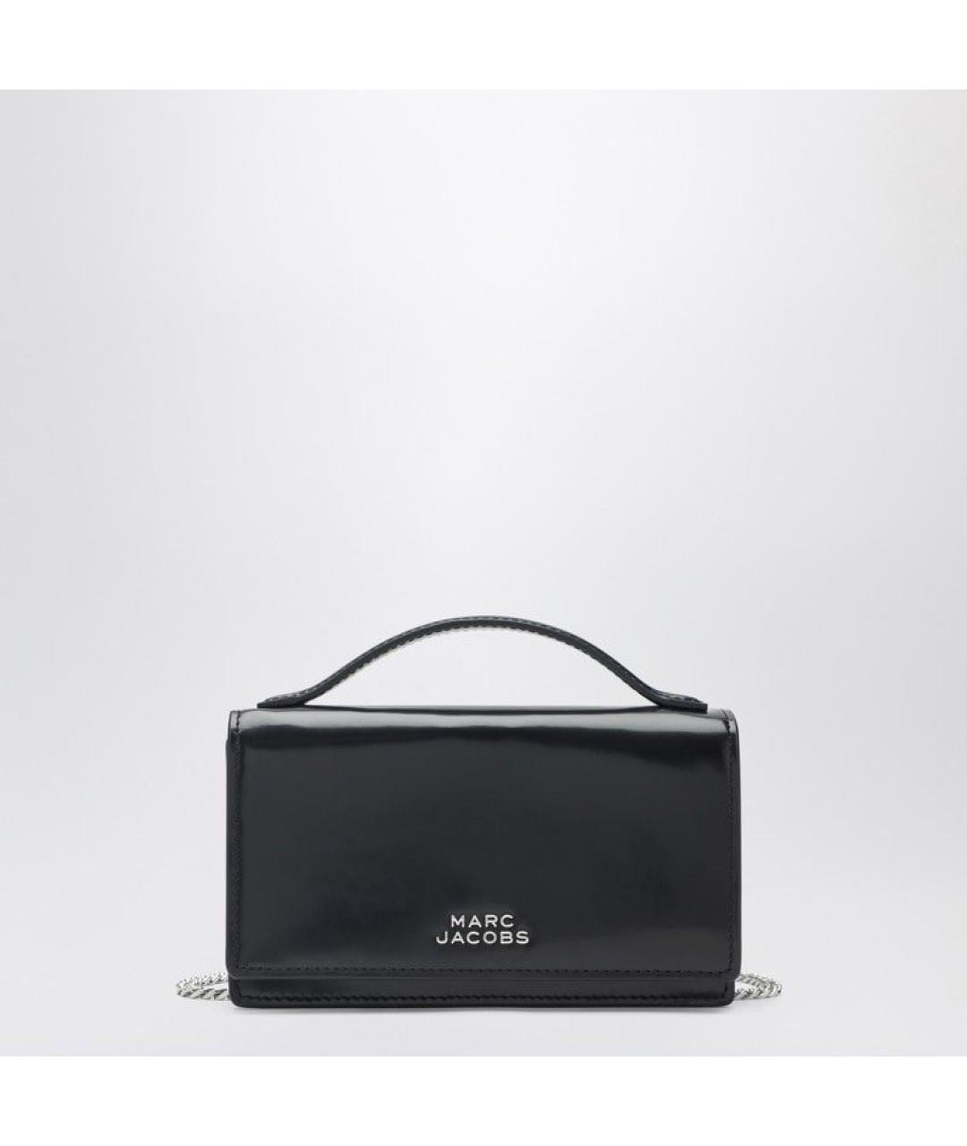 MARC JACOBS Черная кожаная сумка с короткими ручками, фото 3