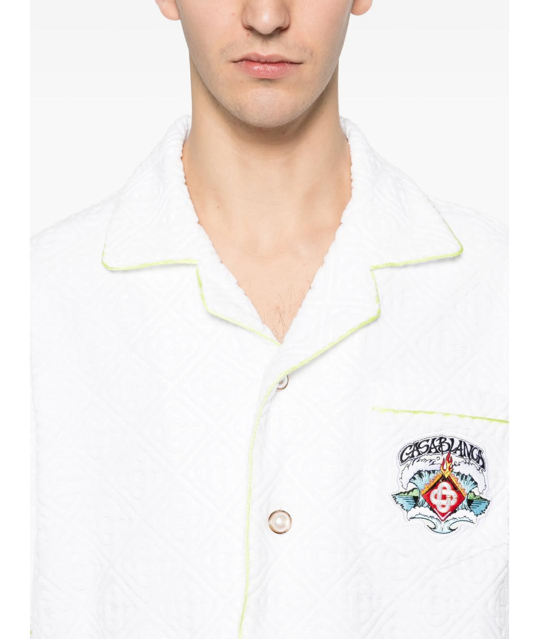 CASABLANCA Белая хлопковая кэжуал рубашка, фото 5