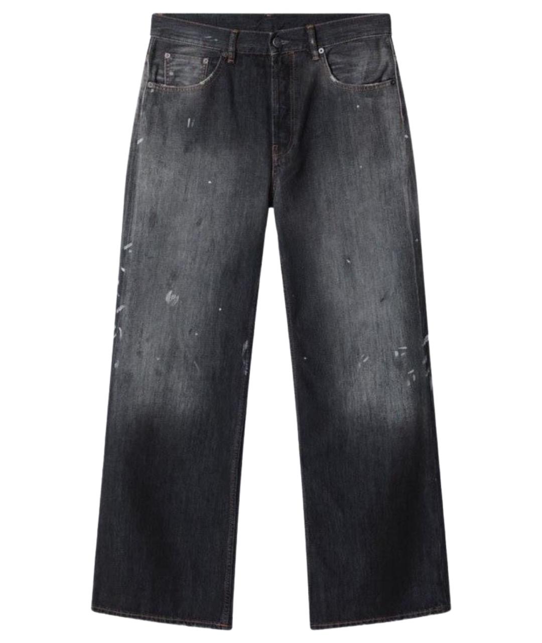 ACNE STUDIOS Черные хлопковые прямые джинсы, фото 1