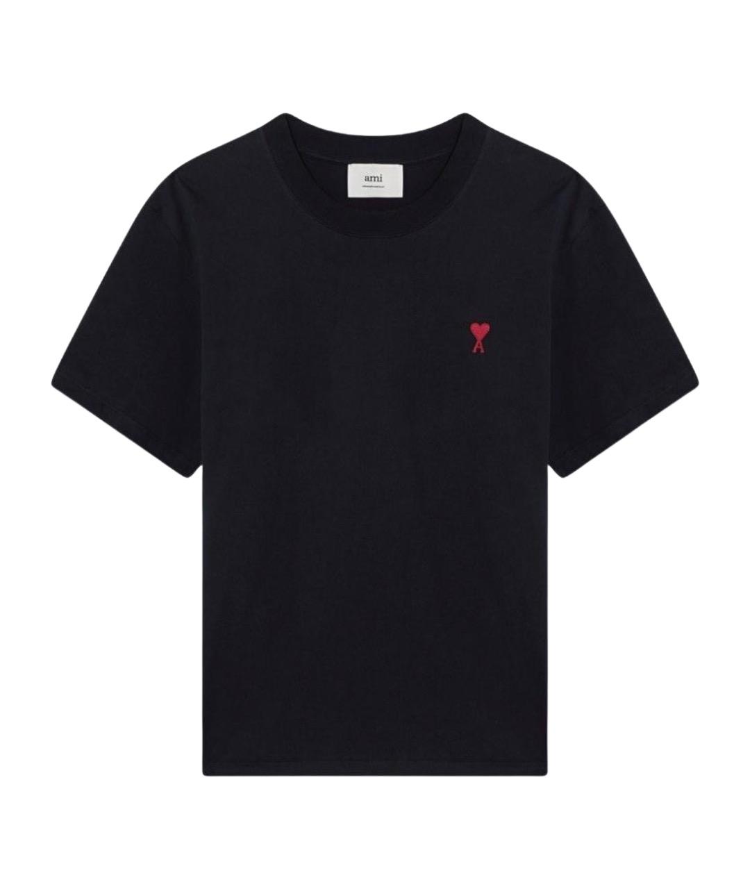 Ami Paris Синяя хлопковая футболка, фото 1