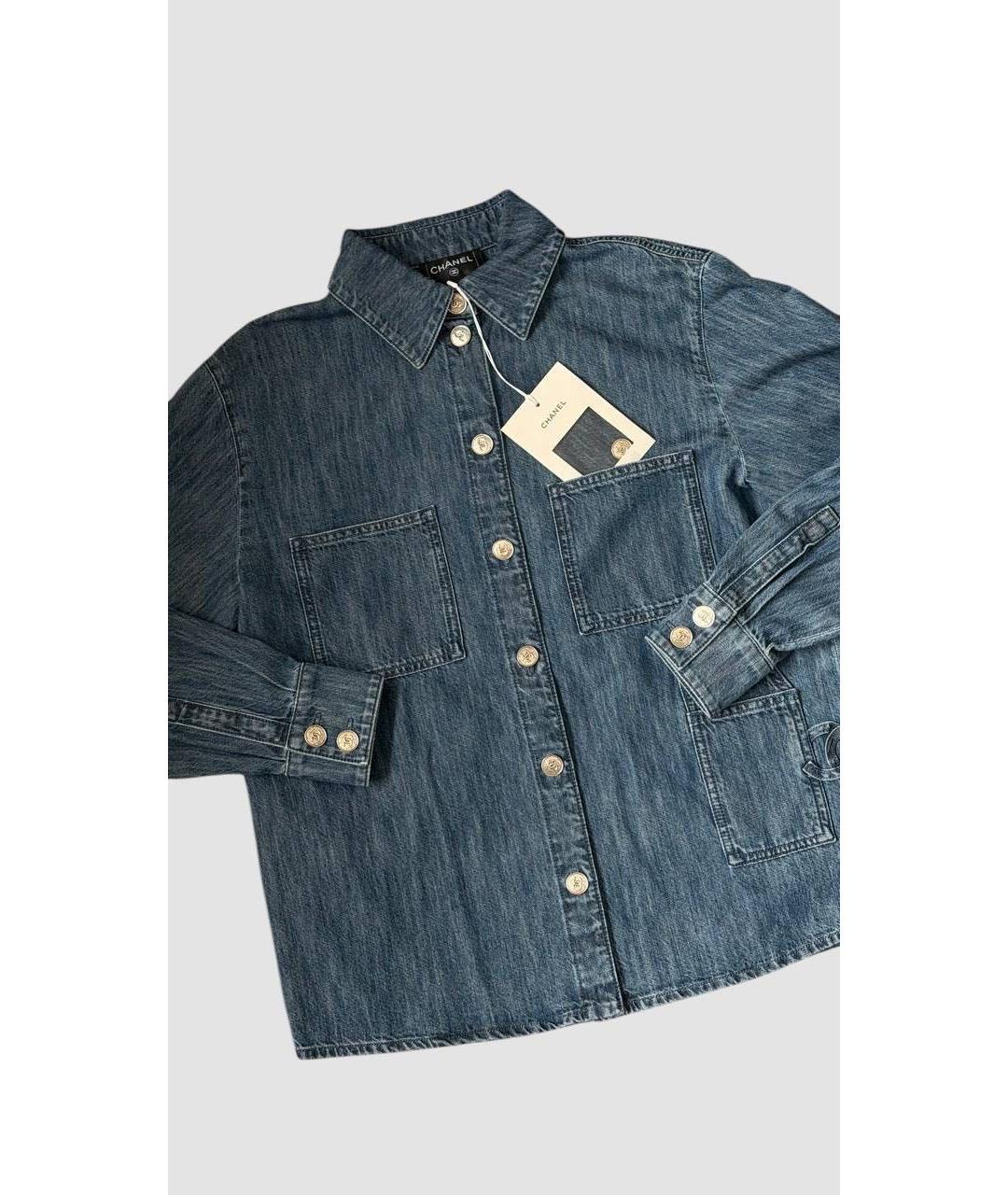 CHANEL Темно-синяя кэжуал рубашка, фото 6