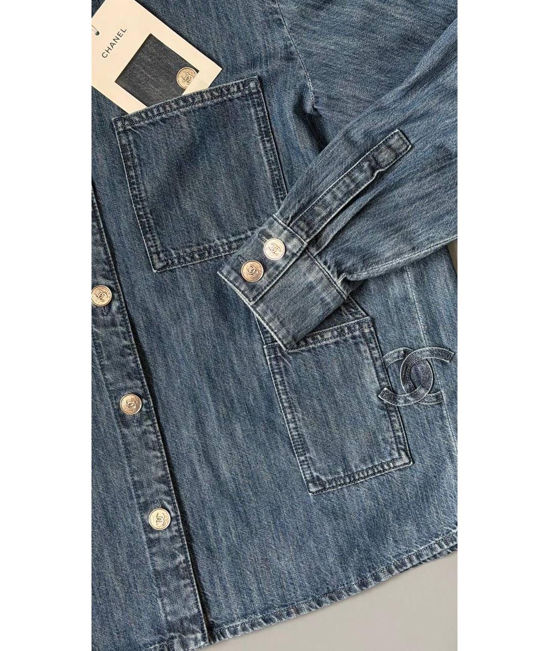 CHANEL Темно-синяя кэжуал рубашка, фото 3