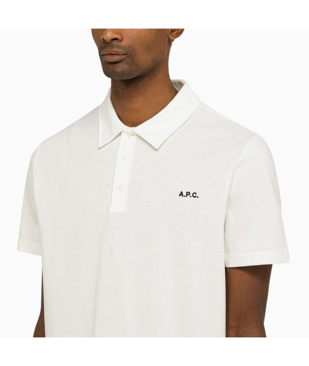 A.P.C. Белая хлопковая футболка, фото 3